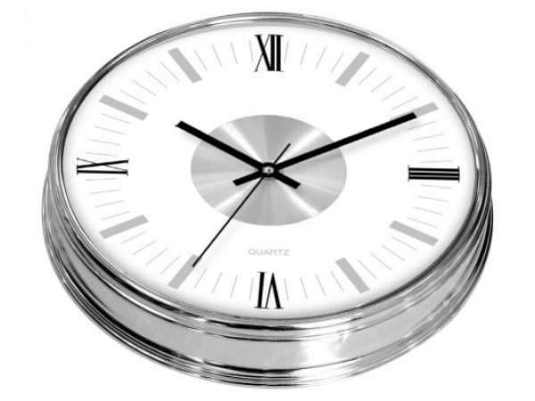 Nástenné hodiny MPM, 2974.7000 - strieborná/biela, 30cm Nástenné hodiny MPM, 2974.7000 - strieborná/biela, 30cm