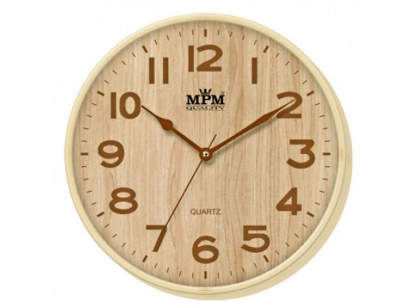 Nástenné hodiny MPM, 2976.51.AC - hnedá svetlá, 30cm Nástenné hodiny MPM, 2976.51.AC - hnedá svetlá, 30cm