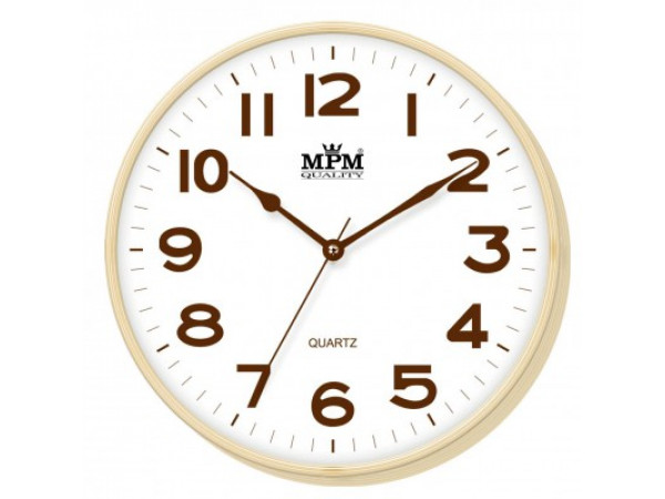 Nástenné hodiny MPM, 2976.51.AF - hnedá svetlá, 30cm Nástenné hodiny MPM, 2976.51.AF - hnedá svetlá, 30cm