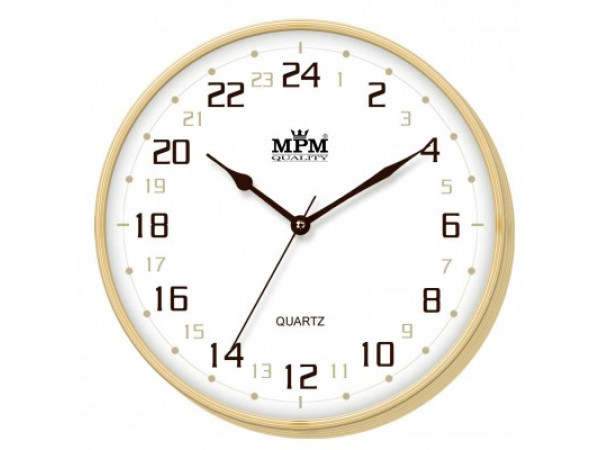 Nástenné hodiny MPM, 2976.51.G - hnedá svetlá, 30cm Nástenné hodiny MPM, 2976.51.G - hnedá svetlá, 30cm