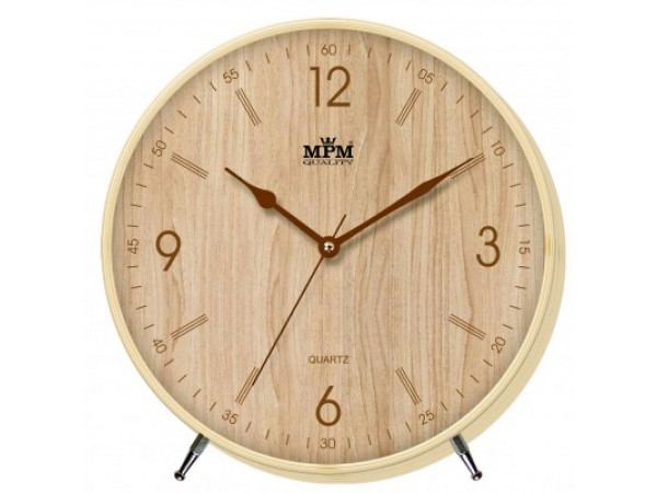 Nástenné hodiny MPM, 2977.51.B - hnedá svetlá, 22cm Nástenné hodiny MPM, 2977.51.B - hnedá svetlá, 22cm