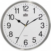 Nástenné hodiny MPM, 3169.71 - strieborná lesklá, 31cm Nástenné hodiny MPM, 3169.71 - strieborná lesklá, 31cm