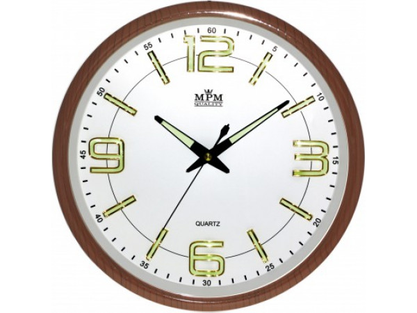 Nástenné hodiny MPM, 3170.50 - hnedá, 34cm