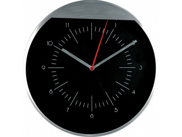 Nástenné hodiny MPM, 7090 - strieborná/čierna, 25cm Nástenné hodiny MPM, 7090 - strieborná/čierna, 25cm