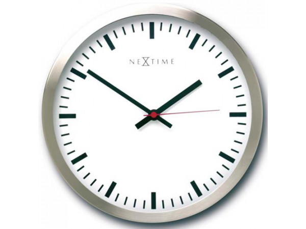 Nástenné hodiny Nextime Stripe white 26cm