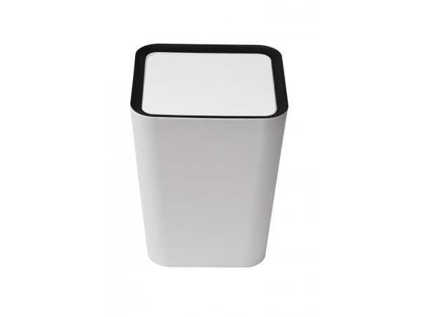 Odpadkový kôš Qualy Mini Square Flip Bin, malý, biely Odpadkový kôš Qualy Mini Square Flip Bin, malý, biely