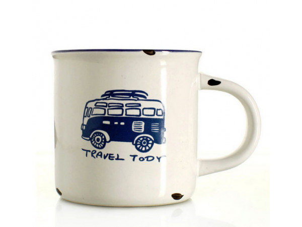Porcelánový Mini retro hrnček - Travel Porcelánový Mini retro hrnček - Travel
