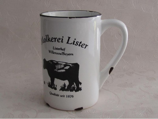 Porcelánový retro hrneček - Milk cow Porcelánový retro hrneček - Milk cow