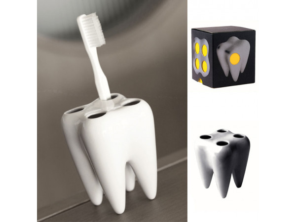 Porcelánový držiak zubných kefiek Tooth Porcelánový držiak zubných kefiek Tooth