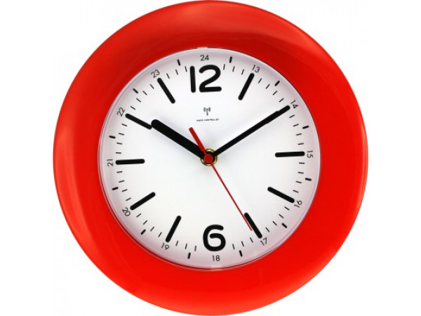 Rádiom riadené hodiny MPM, 2953.20 - červená, 25cm Rádiom riadené hodiny MPM, 2953.20 - červená, 25cm