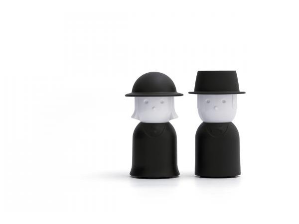 Soľnička a korenička Qualy Mr.Pepper & Mrs. Salt, čierne Soľnička a korenička Qualy Mr.Pepper & Mrs. Salt, čierne