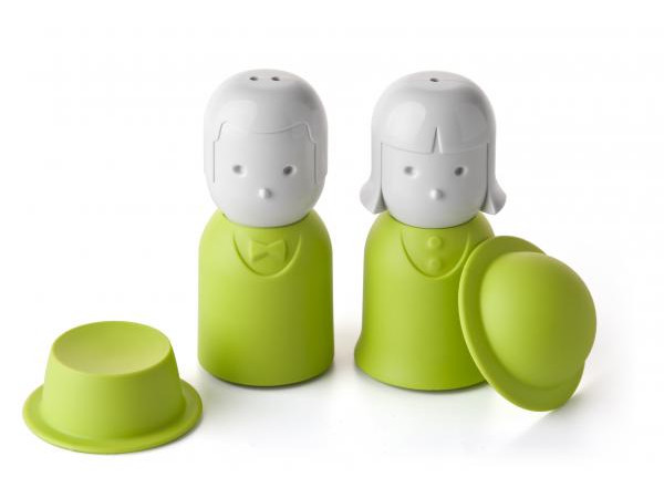 Soľnička a korenička Qualy Mr.Pepper & Mrs. Salt, zelená Soľnička a korenička Qualy Mr.Pepper & Mrs. Salt, zelená