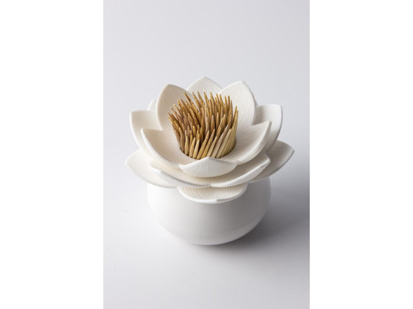 Stojanček na špáradlá Qualy Lotus Toothpick Holder, biely-biely Stojanček na špáradlá Qualy Lotus Toothpick Holder, biely-biely
