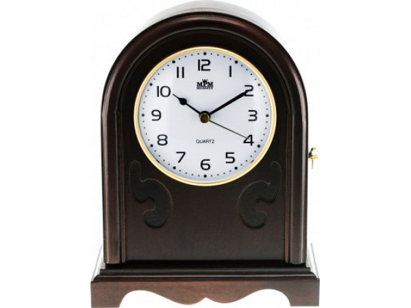 Stolové hodiny MPM, 2696.54 - tmavé drevo, 21cm Stolové hodiny MPM, 2696.54 - tmavé drevo, 21cm