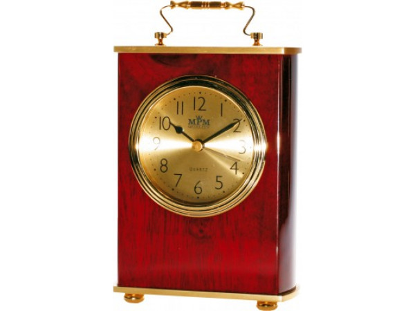 Stolové hodiny MPM, 2839.55, gold - gaštan, 18cm Stolové hodiny MPM, 2839.55, gold - gaštan, 18cm