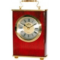 Stolové hodiny MPM, 2839.55, silver - gaštan, 18cm Stolové hodiny MPM, 2839.55, silver - gaštan, 18cm