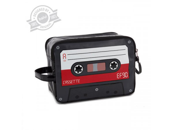 Taštička na toaletné potreby Balvi Cassette, červená Taštička na toaletné potreby Balvi Cassette, červená