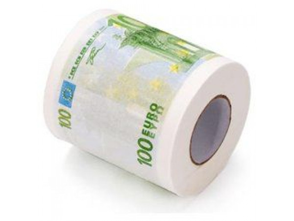 Toaletný papier 100 Euro Toaletný papier 100 Euro