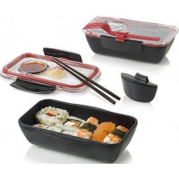 Lunch box BLACK-BLUM Bento, 500ml, čierný/červený Lunch box BLACK-BLUM Bento, 500ml, čierný/červený