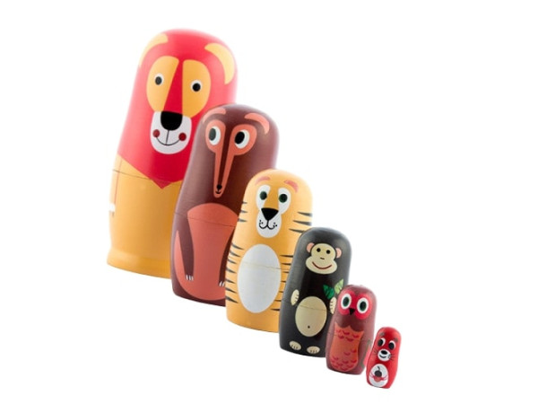 Drevená matrioška s postavičkami zvieratiek Funimals Innovagoods 11kusov Drevená matrioška s postavičkami zvieratiek Funimals Innovagoods 11kusov