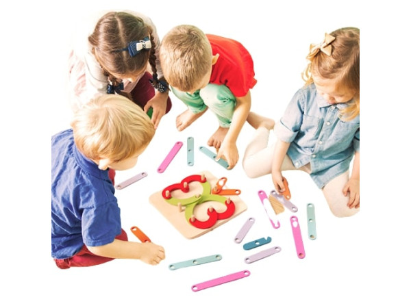Drevená hra na skladanie písmen a číslic Koogame InnovaGoods 3013, 27 kusov Drevená hra na skladanie písmen a číslic Koogame InnovaGoods 3013, 27 kusov