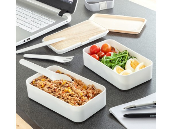 Dvojitý obedový box s príborom InnovaGoods Hermetically Sealed In1220 Dvojitý obedový box s príborom InnovaGoods Hermetically Sealed In1220
