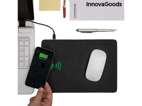 Bezdrôtová nabíjacia podložka pod myš InnovaGoods 3216, Padwer 2 v 1 Bezdrôtová nabíjacia podložka pod myš InnovaGoods 3216, Padwer 2 v 1