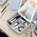 Skladacie LED zrkadlo 3 v 1 s organizérom na make-up, InnovaGoods 3402
