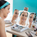 Skladacie LED zrkadlo 3 v 1 s organizérom na make-up, InnovaGoods 3402