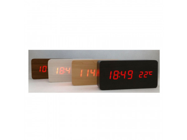 Digitálny LED budík s dátumom a teplomerom EuB8466 biela červené čísla, 15cm Digitálny LED budík s dátumom a teplomerom EuB8466 biela červené čísla, 15cm