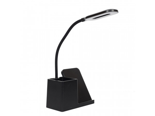 Lampa s bezdrôtovým nabíjaním a organizérom, čierna HOME DECO FACTORY 2216 Lampa s bezdrôtovým nabíjaním a organizérom, čierna HOME DECO FACTORY 2216