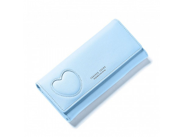 Dámska elegantná modrá peňaženka srdce, Carles W65N