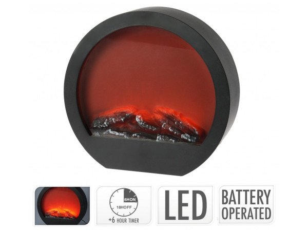 Elektrický krb s LED plameňmi Uni 4768, 34 x 33 cm Elektrický krb s LED plameňmi Uni 4768, 34 x 33 cm