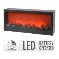 Elektrický krb s LED plameňmi Uni 4770, 45 x 20 cm Elektrický krb s LED plameňmi Uni 4770, 45 x 20 cm