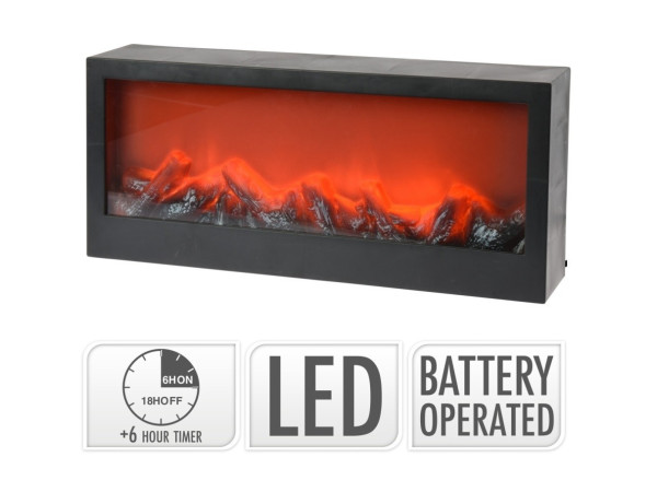 Elektrický krb s LED plameňmi Uni 4770, 45 x 20 cm Elektrický krb s LED plameňmi Uni 4770, 45 x 20 cm