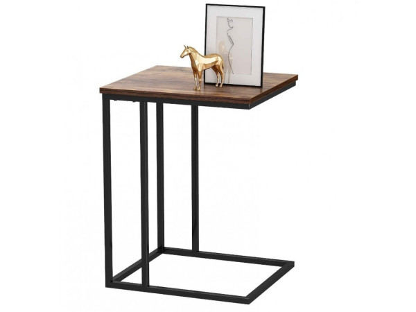 Bočný stolík Carles STL06, hnedý 