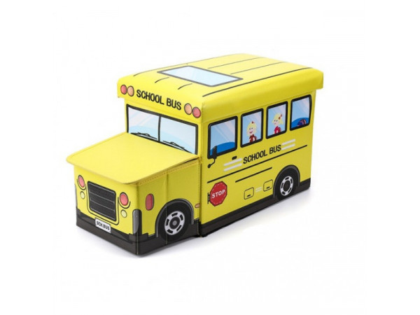 Detská taburetka žltá, školský autobus 
