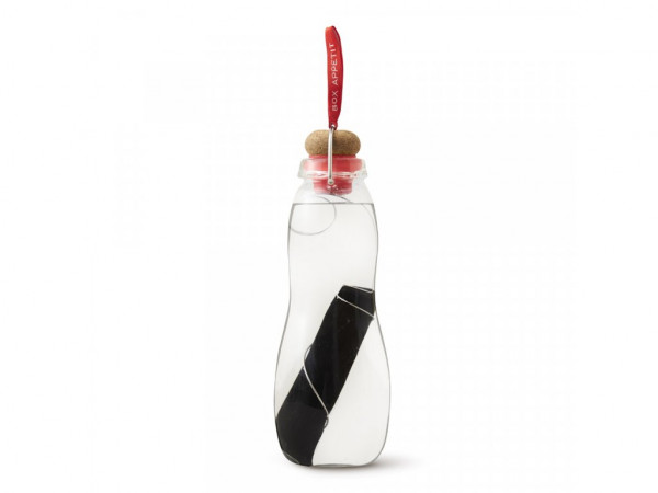 Fľaša na vodu s filtračným binchotánom BLACK+BLUM EGG004, sklo, 600ml, červená Fľaša na vodu s filtračným binchotánom BLACK+BLUM EGG004, sklo, 600ml, červená