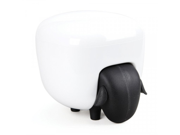 Ovečka so zásuvkou a dózou Qualy Sheepshape Container, čierna ovečka / biela dóza Ovečka so zásuvkou a dózou Qualy Sheepshape Container, čierna ovečka / biela dóza