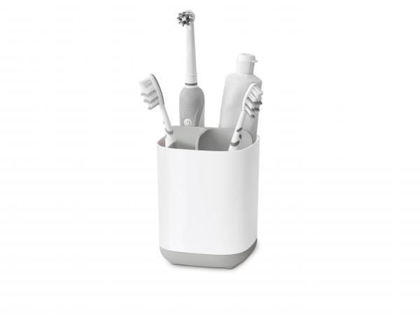 Stojan na kefky Joseph Joseph easyStore Toothbrush Caddy malý biely / šedý Stojan na kefky Joseph Joseph easyStore Toothbrush Caddy malý biely / šedý