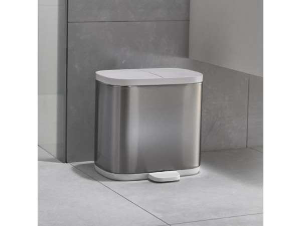 Dvojitý odpadkový kôš JOSEPH JOSEPH Bathroom Split ™ Steel 70520 Dvojitý odpadkový kôš JOSEPH JOSEPH Bathroom Split ™ Steel 70520