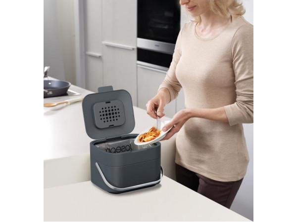 Nádobka na kompostovateľný odpad JOSEPH JOSEPH IntelligentWaste ™ Stack 4, šedá Nádobka na kompostovateľný odpad JOSEPH JOSEPH IntelligentWaste ™ Stack 4, šedá