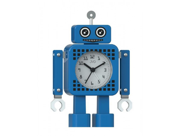 Tichý netikajúcí detský budík JVD Robot SRP2304.1, 16cm Tichý netikajúcí detský budík JVD Robot SRP2304.1, 16cm