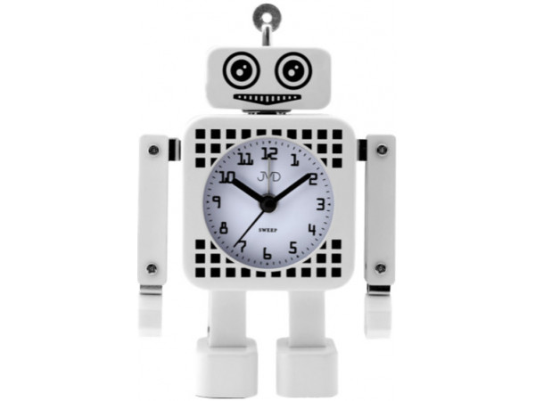 Tichý netikajúcí detský budík JVD ROBOT SRP2304.2, 16cm Tichý netikajúcí detský budík JVD ROBOT SRP2304.2, 16cm