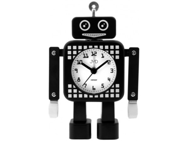 Tichý netikajúcí detský budík JVD ROBOT SRP2304.3, 16cm Tichý netikajúcí detský budík JVD ROBOT SRP2304.3, 16cm