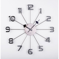 Dizajnové nástenné hodiny JVD HT072.1, antracit 49cm