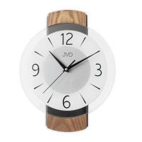 Drevené sklenené tiché hodiny JVD NS22018/78, 35cm Drevené sklenené tiché hodiny JVD NS22018/78, 35cm