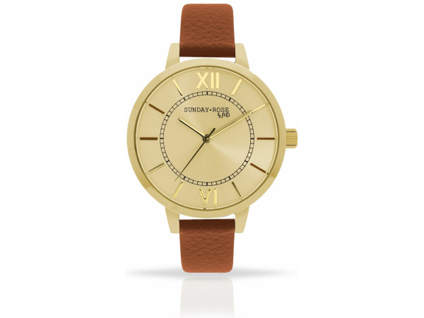 Náramkové hodinky JVD Sunday Rose Classic GOLDEN BROWN Náramkové hodinky JVD Sunday Rose Classic GOLDEN BROWN