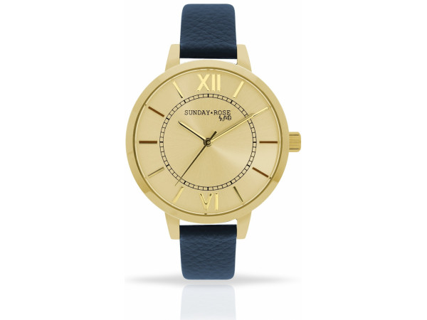 Náramkové hodinky JVD SUNDAY Rose Classic NAVY BLUE Náramkové hodinky JVD SUNDAY Rose Classic NAVY BLUE