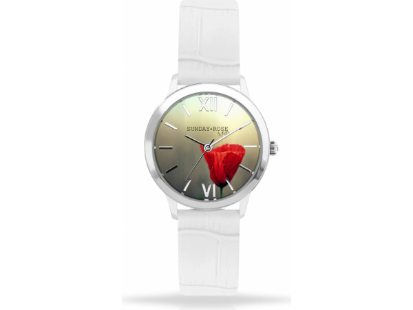 Náramkové hodinky JVD SUNDAY Rose Darling POPPY White Náramkové hodinky JVD SUNDAY Rose Darling POPPY White